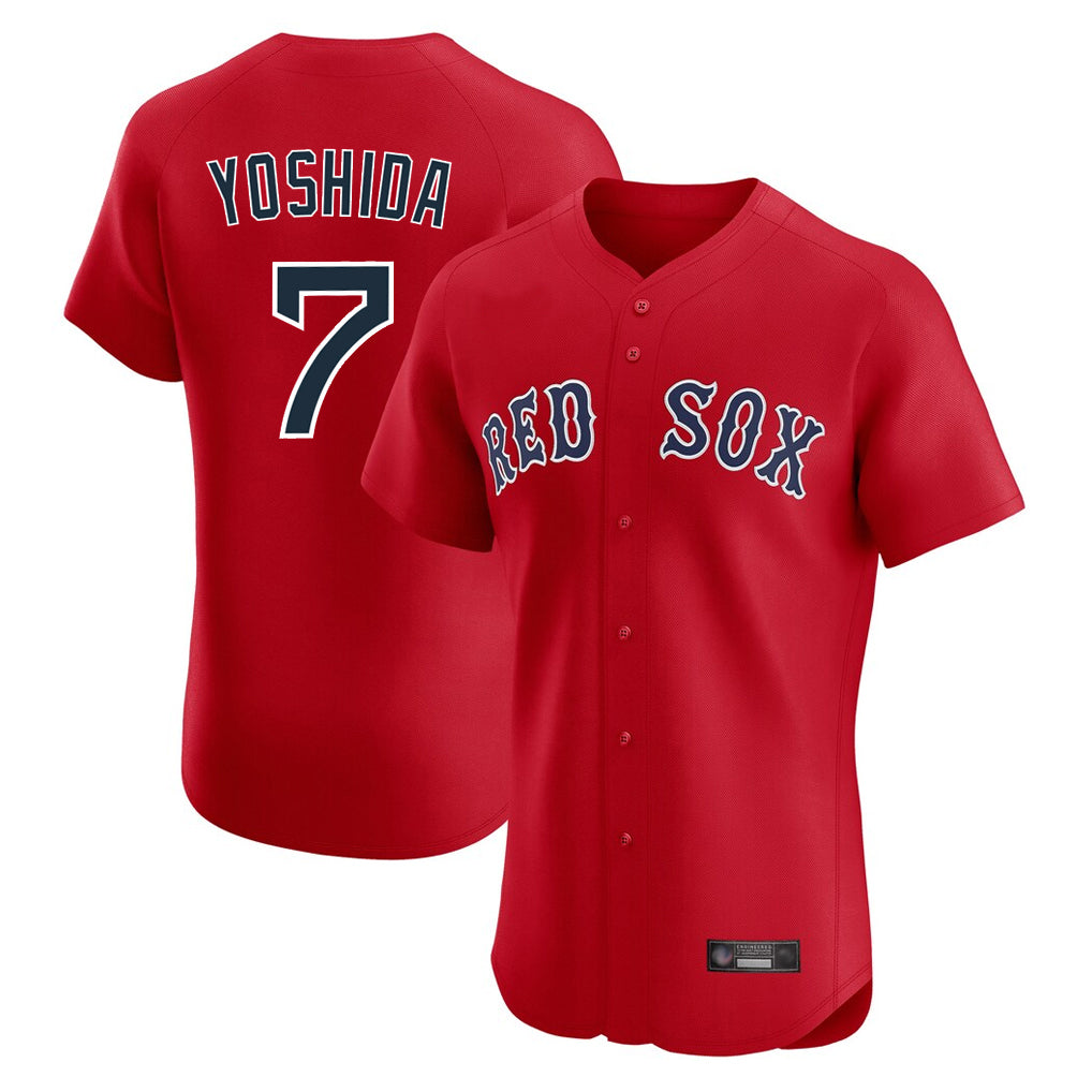 Silnrao B.Red Sox #7 Masataka Yoshida Player Red Limited Elite Home Game Stitched Jerseys1