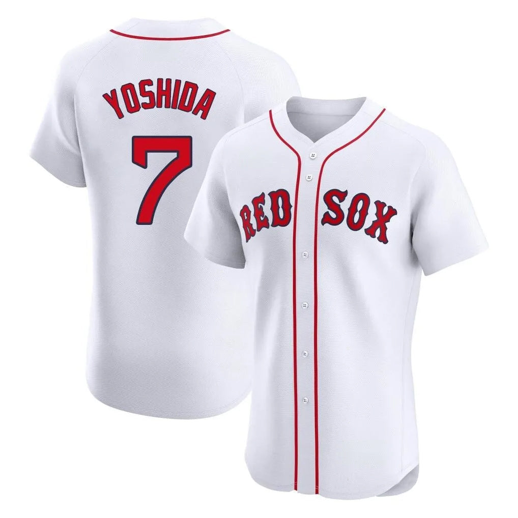 Silnrao B.Red Sox #7 Masataka Yoshida Player White Limited Elite Home Game Stitched Jerseys1