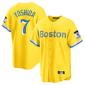 Silnrao B.Red Sox #7 Masataka Yoshida Player Yellow Home Game Stitched Jerseys1