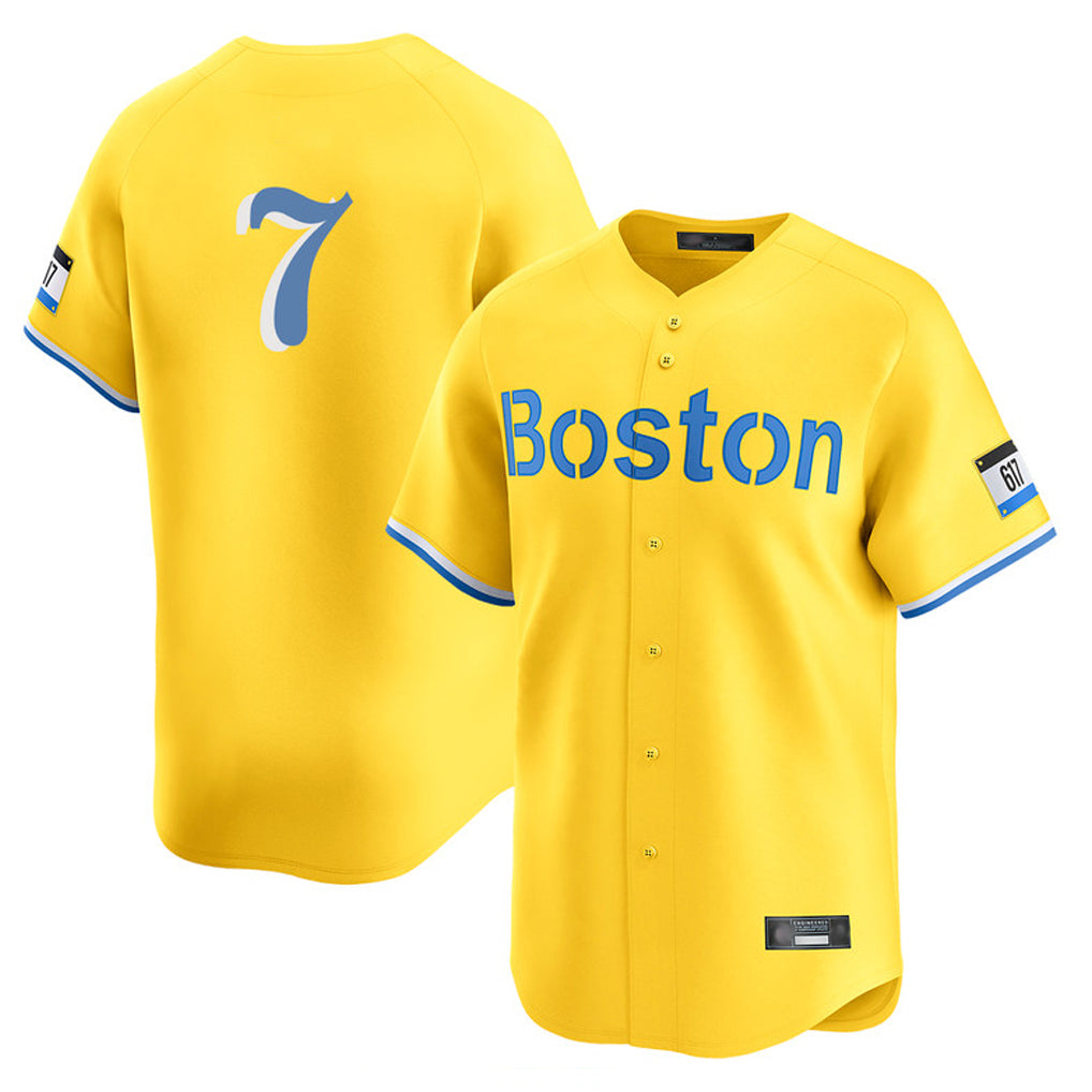 Silnrao B.Red Sox #7 Masataka Yoshida Player Yellow Limited Home Game Stitched Jerseys1