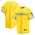 Silnrao B.Red Sox ## Red Sox Blank Player Yellow Home Game Stitched Jerseys1