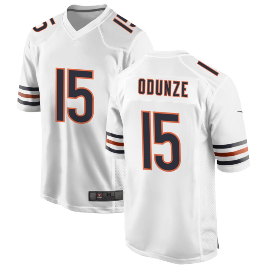Silnrao C.Bears #15 Rome Odunze White Player Game Stitched Jerseys