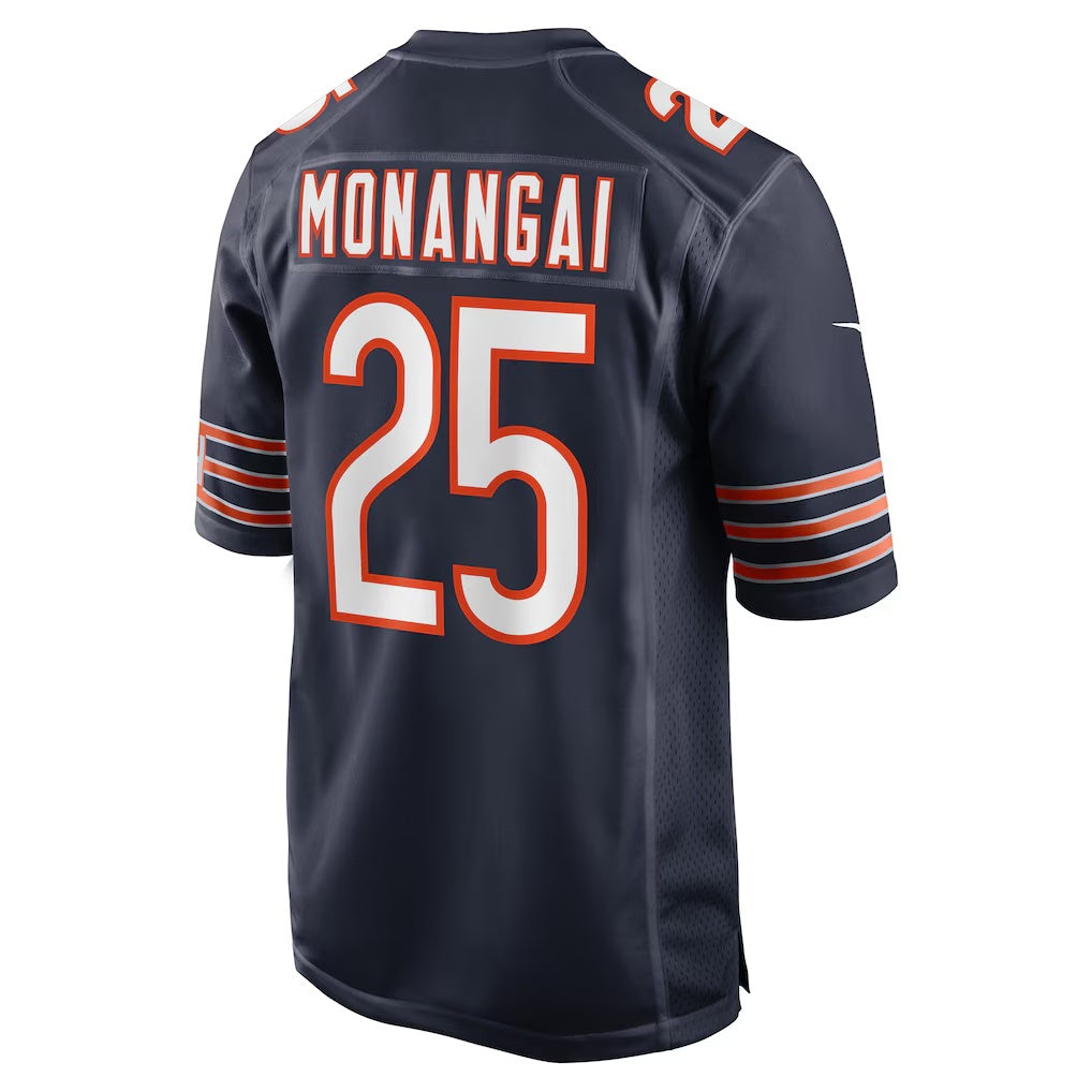 Silnrao C.Bears #25 Kyle Monangai Navy Team Game Stitched Jerseys