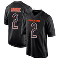 Silnrao C.Bears #2 D.J. Moore Player Black Carbon Fashion Stitched Jerseys