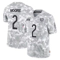 Silnrao C.Bears #2 D.J. Moore Player White Arctic Camo Salute to Service Limited Stitched Jerseys