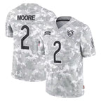 Silnrao C.Bears #2 D.J. Moore Player White Arctic Camo Salute to Service Limited Stitched Jerseys
