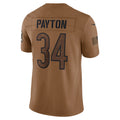 Silnrao C.Bears #34 Walter Payton Player Brown Salute To Service Limited Stitched Jerseys