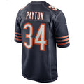 Silnrao C.Bears #34 Walter Payton Player Navy Home Game Stitched Jerseys