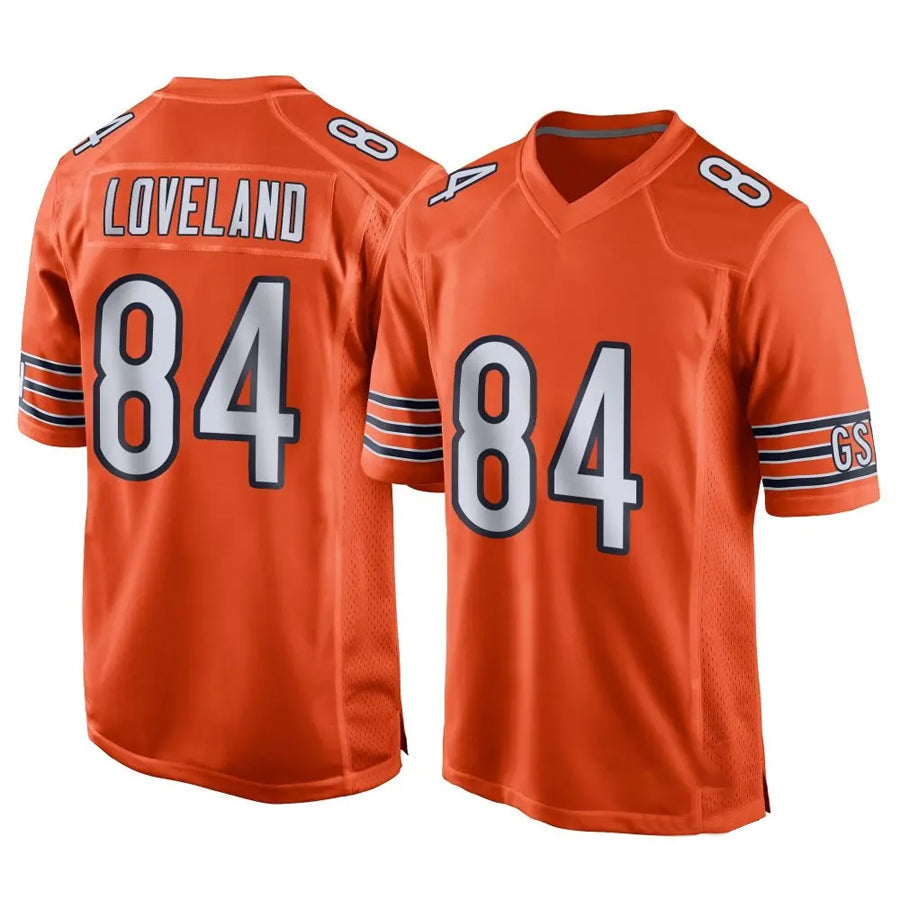 Silnrao C.Bears #84 Colston Loveland Player Orange Home Game Stitched Jerseys