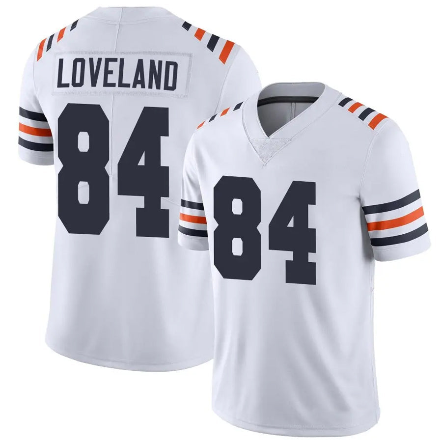 Silnrao C.Bears #84 Colston Loveland Player White Alternate Classic Vapor Limited Stitched Jerseys
