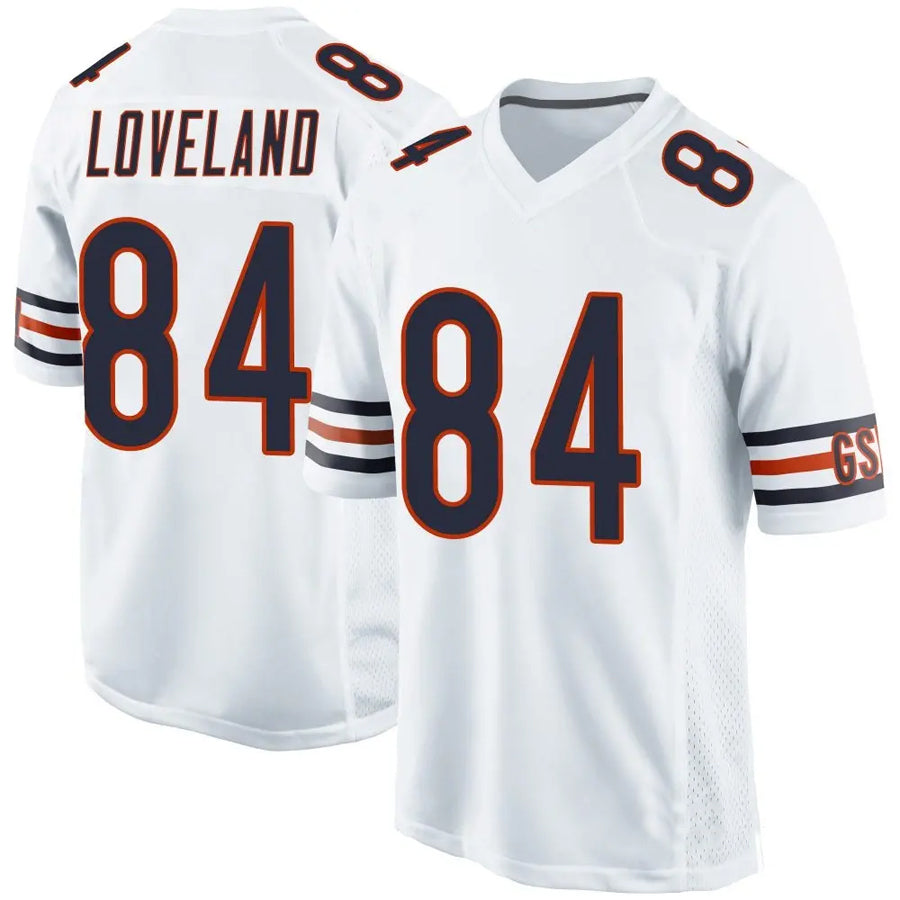 Silnrao C.Bears #84 Colston Loveland Player Whtie Home Game Stitched Jerseys