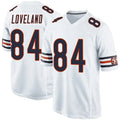 Silnrao C.Bears #84 Colston Loveland Player Whtie Home Game Stitched Jerseys