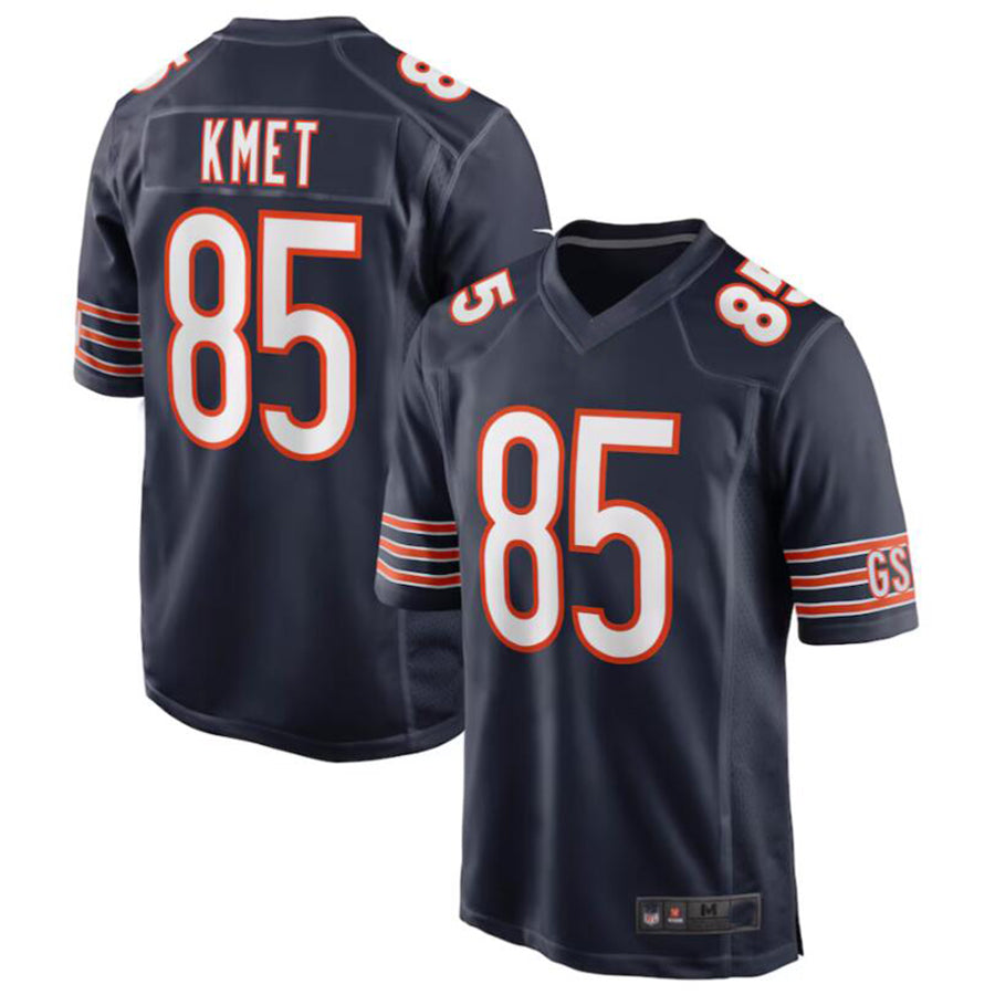 Silnrao C.Bears #85 Cole Kmet Navy Player Game Jersey American Stitched Jerseys