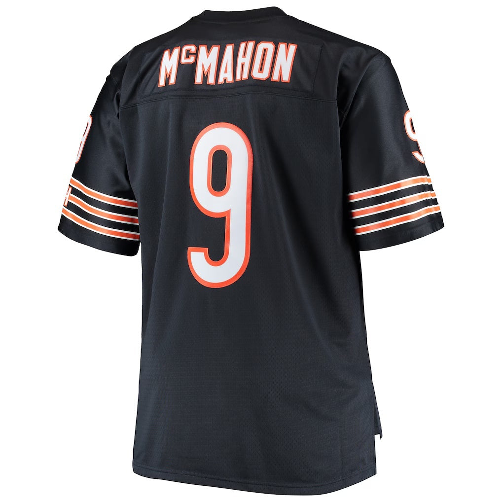 Silnrao C.Bears #9 Jim McMahon Mitchell & Ness Navy Big & Tall Retired Player Replica Jersey