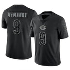 Silnrao C.Bears #9 Jim McMahon Player Black RFLCTV Limited Stitched Jerseys