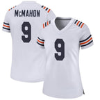 Silnrao C.Bears #9 Jim McMahon Player White Alternate Classic Game Stitched Jerseys