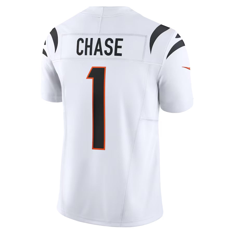 Silnrao C.Bengals #1 Ja'Marr Chase Player White Vapor F.U.S.E. Limited Stitched Jerseys