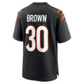Silnrao C.Bengals #30 Chase Brown Player Black Home Game  Stitched Jerseys