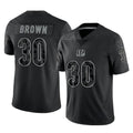 Silnrao C.Bengals #30 Chase Brown Player Black RFLCTV Limited  Stitched Jerseys