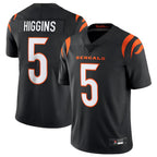 Silnrao C.Bengals #5 Tee Higgins Black Vapor Untouchable Limited Jersey American Stitched  Jerseys