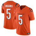 SilnraoC.Bengals #5 Tee Higgins Orange Vapor Untouchable Limited Jersey American Stitched  Jerseys