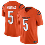 SilnraoC.Bengals #5 Tee Higgins Orange Vapor Untouchable Limited Jersey American Stitched  Jerseys