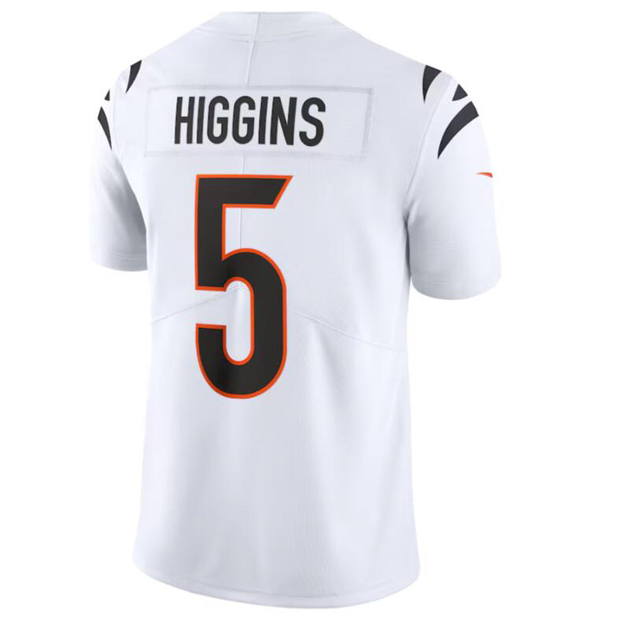 Silnrao C.Bengals #5 Tee Higgins White Vapor Untouchable Limited Jersey American Stitched Jerseys