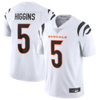 Silnrao C.Bengals #5 Tee Higgins White Vapor Untouchable Limited Jersey American Stitched Jerseys