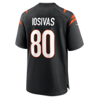 Silnrao C.Bengals #80 Andrei Iosivas Black Team Game Stitched Jerseys
