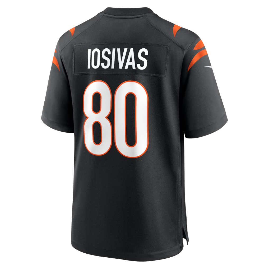 Silnrao C.Bengals #80 Andrei Iosivas Black Team Game Stitched Jerseys