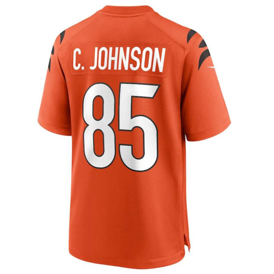 Silnrao C.Bengals #85 Chad Johnson Orange Retired Player Alternate Game Jersey American Stitched Jerseys