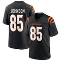 Silnrao C.Bengals #85 Chad Johnson Player Black Home Game Stitched Jerseys