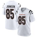 Silnrao C.Bengals #85 Chad Johnson Player White Home Game Stitched Jerseys