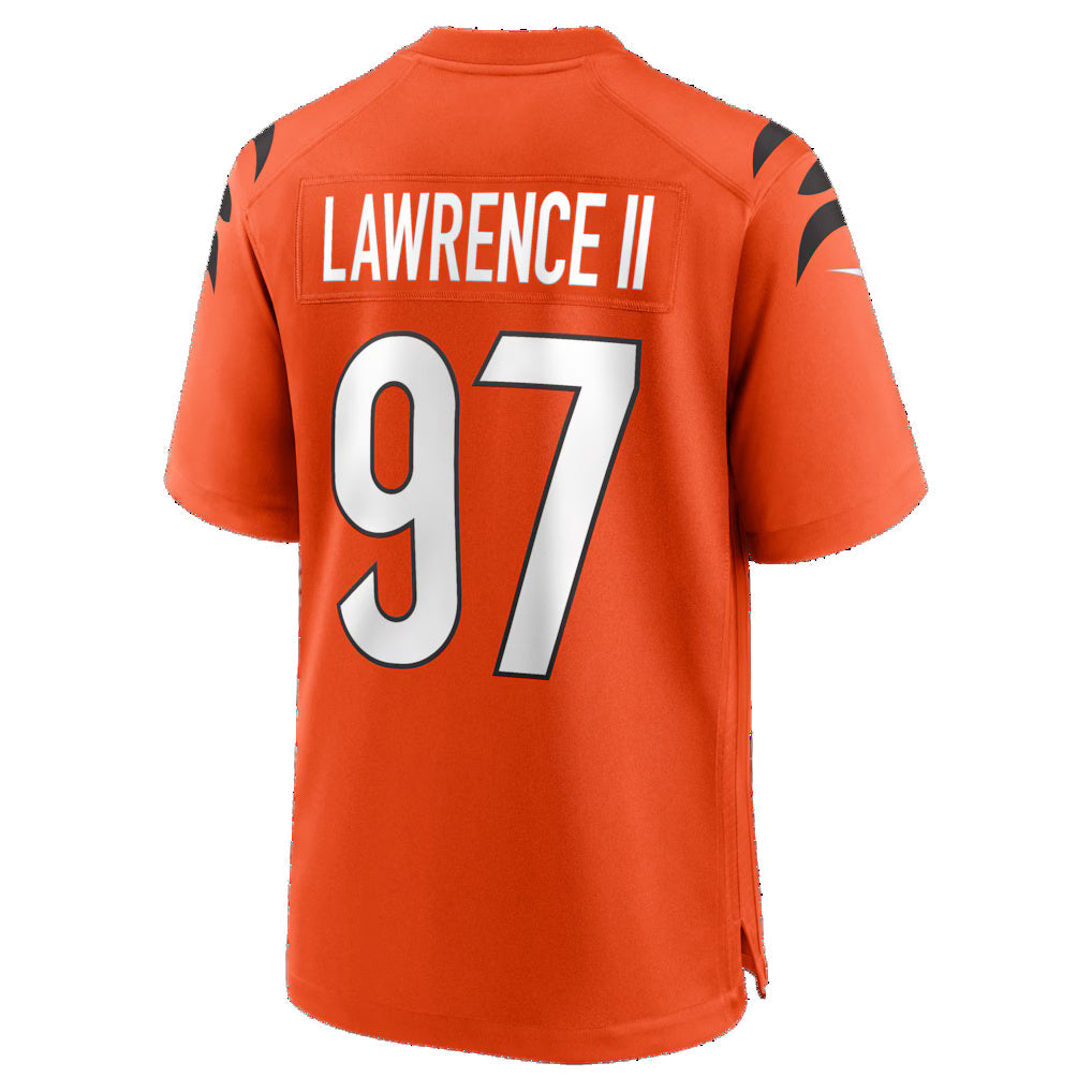 Silnrao C.Bengals #97 Dexter Lawrence II Orange Game Stitched Jerseys