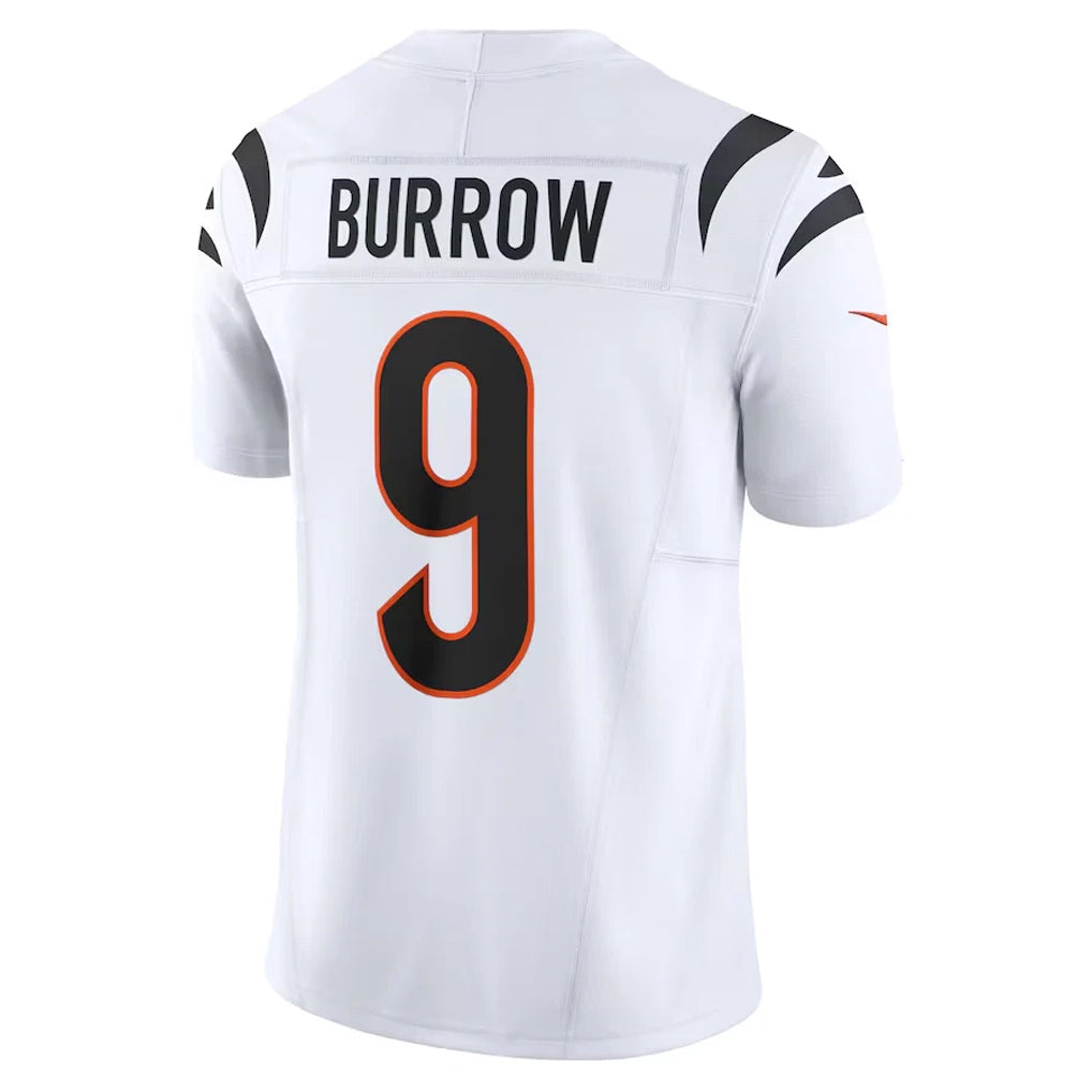Silnrao C.Bengals #9 Joe Burrow Player White Vapor F.U.S.E. Limited Stitched Jerseys