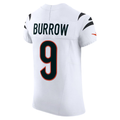 Silnrao C.Bengals #9 Joe Burrow White Vapor F.U.S.E. Elite Stitched Jerseys