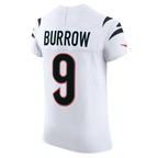 Silnrao C.Bengals #9 Joe Burrow White Vapor F.U.S.E. Elite Stitched Jerseys