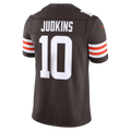 Silnrao C.Browns #10 Quinshon Judkins Brown Team Vapor F.U.S.E. Stitched Limited Jerseys