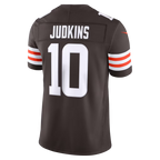 Silnrao C.Browns #10 Quinshon Judkins Brown Team Vapor F.U.S.E. Stitched Limited Jerseys