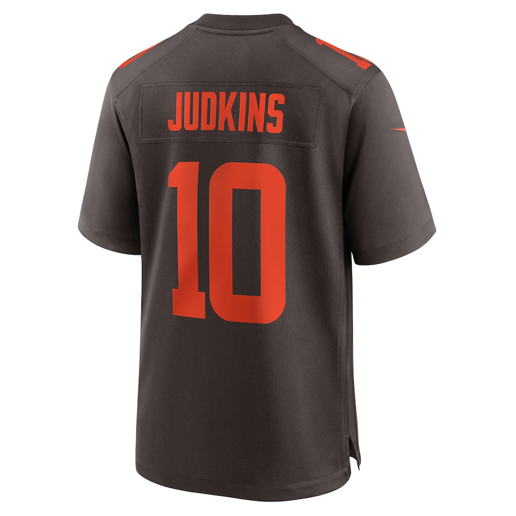 Silnrao C.Browns #10 Quinshon Judkins Player Brown Game Stitched Jerseys