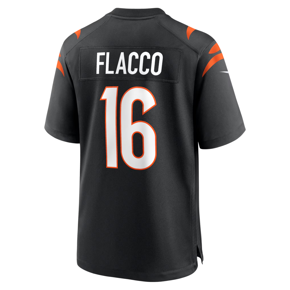 Silnrao C.Browns #16 Bengals Joe Flacco Black Team Game Stitched Jerseys