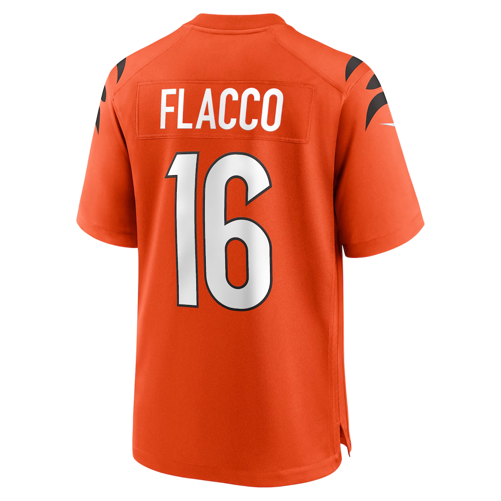 Silnrao C.Browns #16 Bengals Joe Flacco Orange Alternate Game Stitched Jerseys