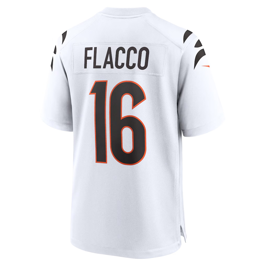 Silnrao C.Browns #16 Bengals Joe Flacco White Game Stitched Jerseys