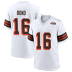 Silnrao C.Browns #16 Isaiah Bond Player 1946 Collection Alternate White Stitched Jerseys