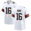 Silnrao C.Browns #16 Isaiah Bond Player White Home Game Stitched Jerseys