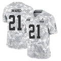 Silnrao C.Browns #21 Denzel Ward Player Arctic Camo Salute to Service Limited Football Jerseys