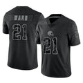 Silnrao C.Browns #21 Denzel Ward Player Black RFLCTV Limited Football Jerseys