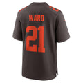 Silnrao C.Browns #21 Denzel Ward Player Brown Game Football Jerseys