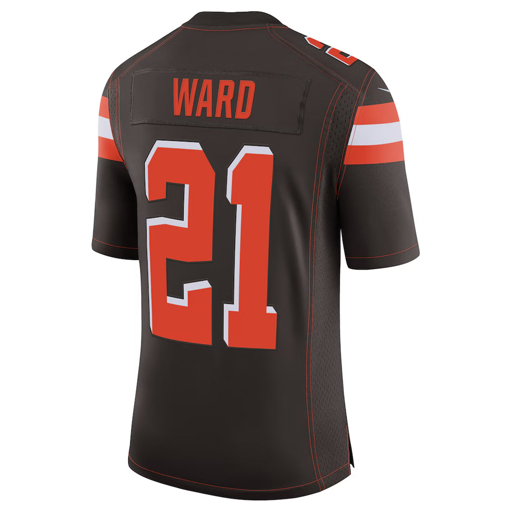 Silnrao C.Browns #21 Denzel Ward Player Brown Vapor Limited Football Jerseys