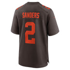 Silnrao C.Browns #2 Shedeur Sanders Brown Alternate Game Stitched Jerseys